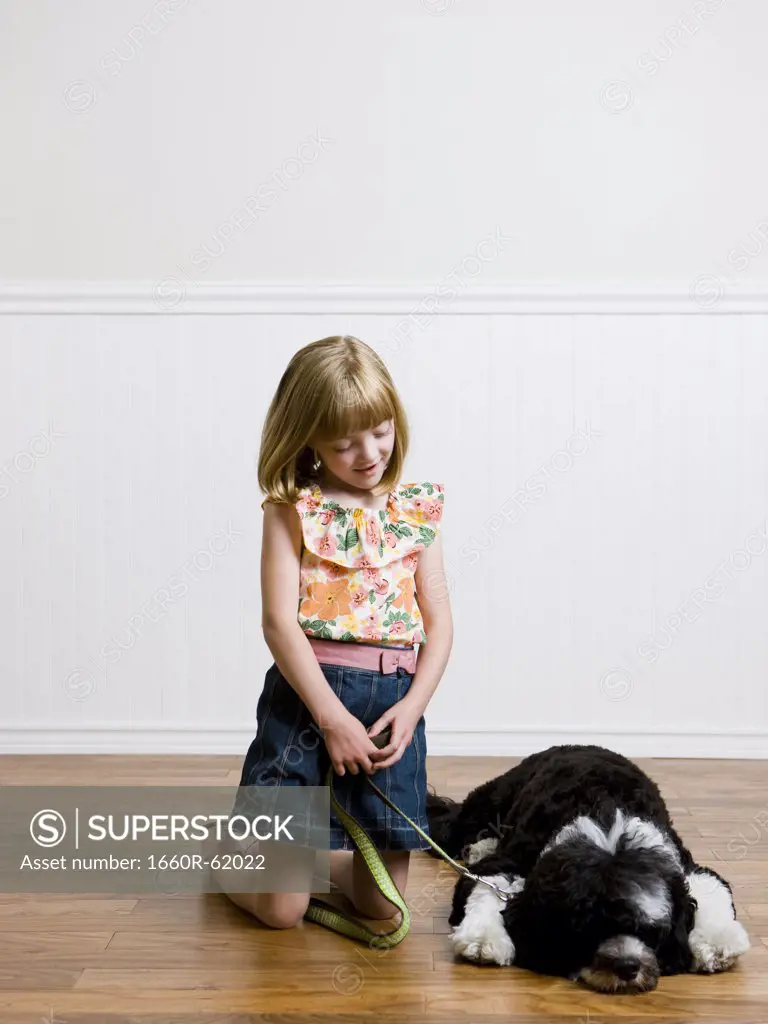 girl and her dog