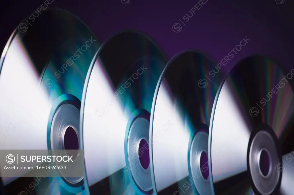 Close-up of CDs