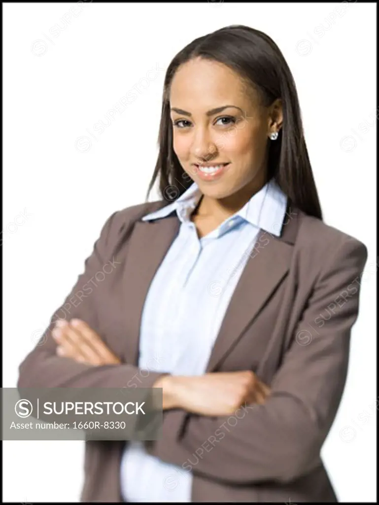 Portrait of a businesswoman with her arms folded