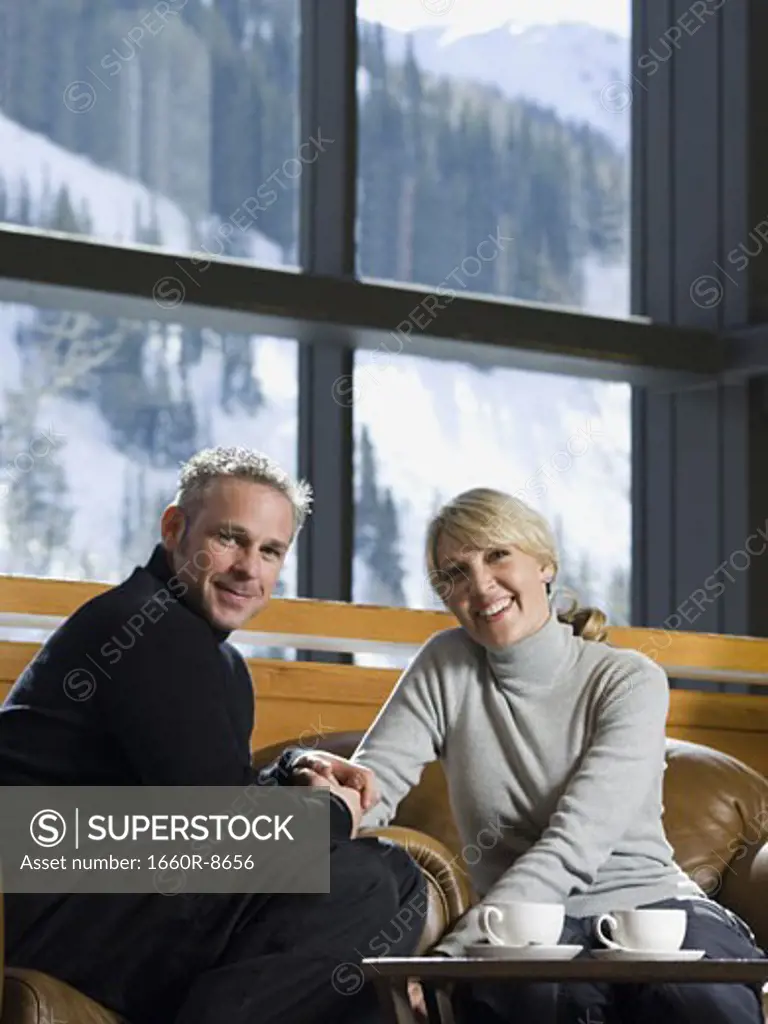 Portrait of a couple smiling