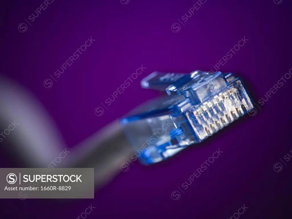 Close-up of a network cable