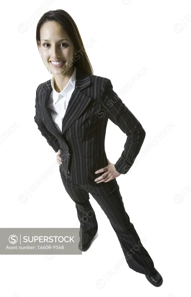 Portrait of a businesswoman standing with her hands on her hips