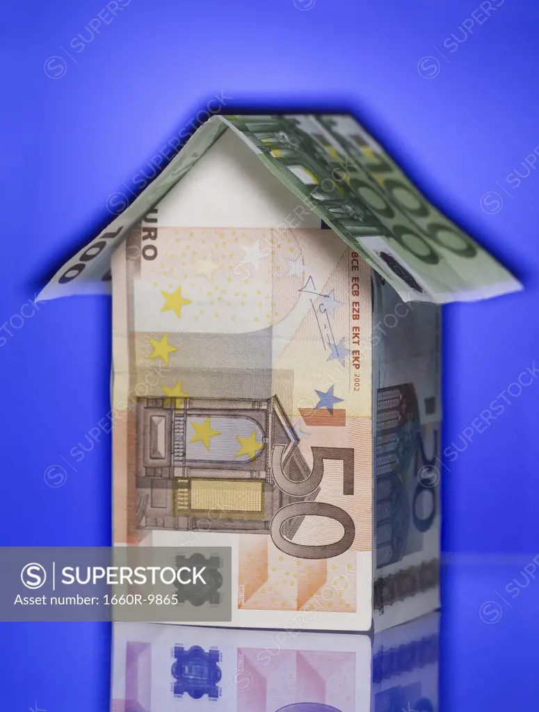 House made of Euro notes