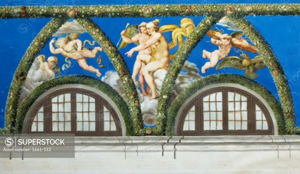 Venus & Cupid 18th C. Raphael (after) (Italian) Print