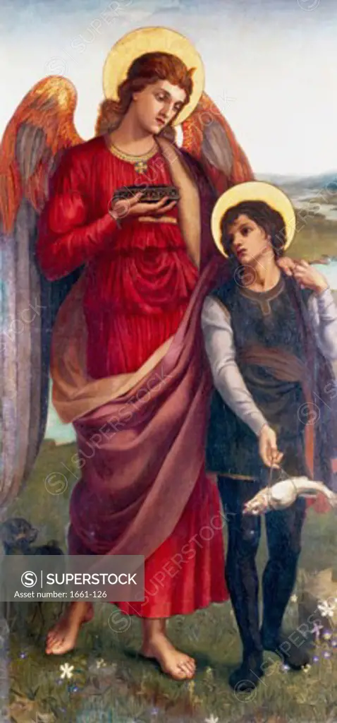 Tobias and the Angel 1875 Evelyn De Morgan (1855-1919 British) Private Collection