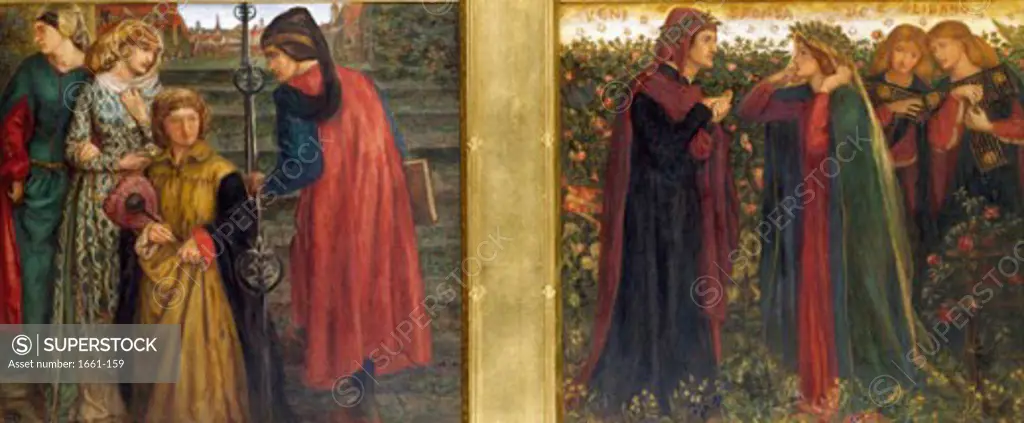 The Salutation of Beatrice 1863 Dante Gabriel Rossetti (1828-1882 British) Oil on panel
