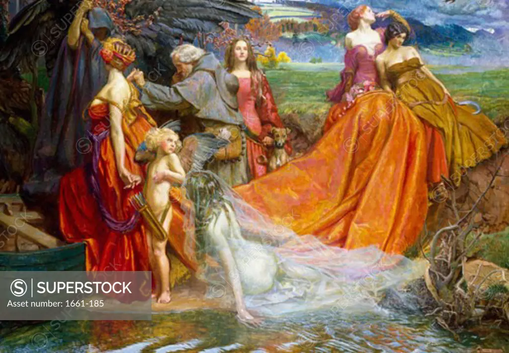 Now is the Pilgrim Year Fair Autumn's Charge Byam Shaw (1872-1919 British)