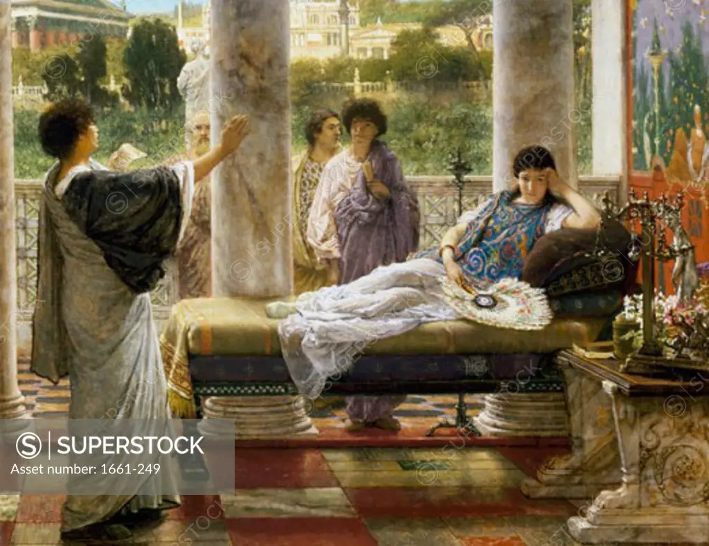 Reading a Poem Lawrence Alma-Tadema (1836-1912 Dutch) Private Collection