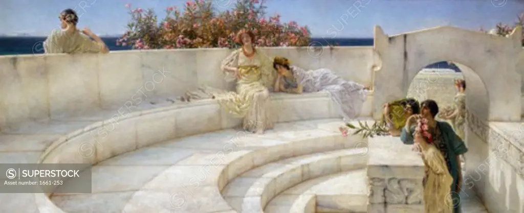Under the Roof of Blue Ionian Weather Lawrence Alma-Tadema (1836-1912 Dutch) Private Collection