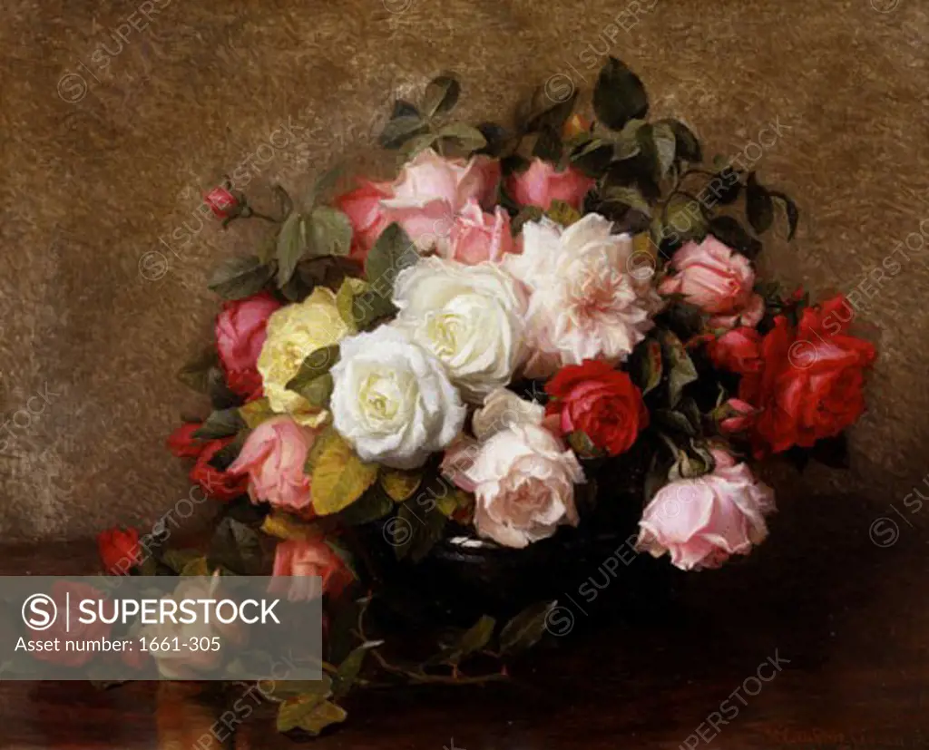 A Bowl of Beautiful Roses Richard Crafton Green (b.1848)