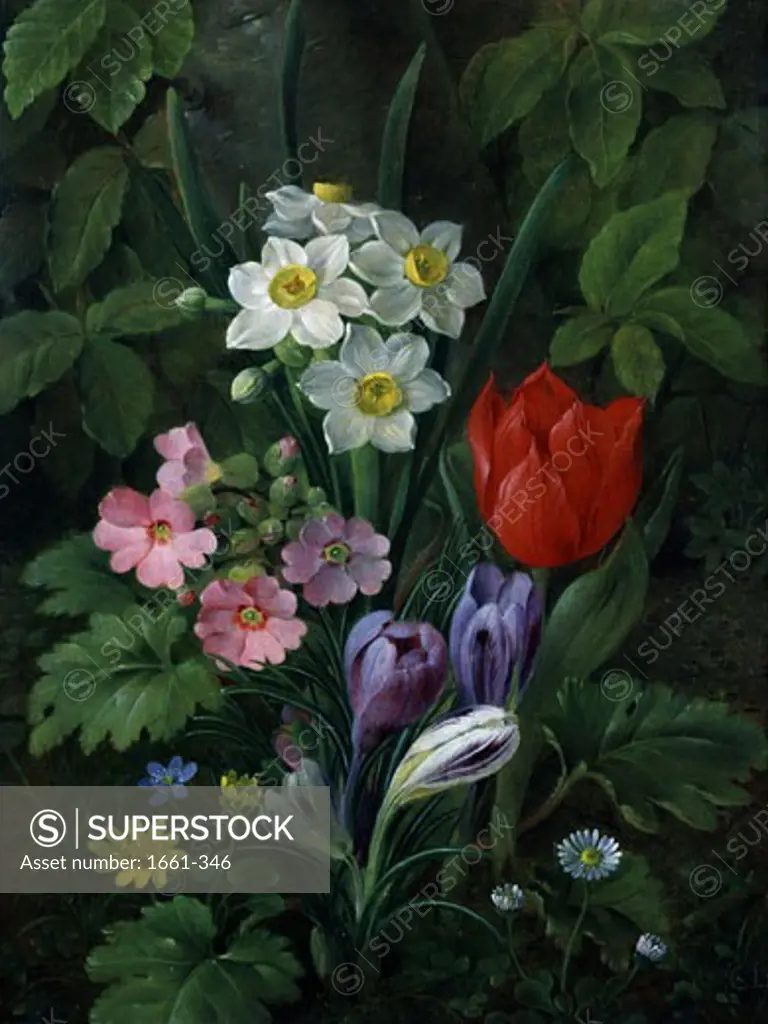 Spring Garden Flowers Christine Marie Lovmand (1803-1872)