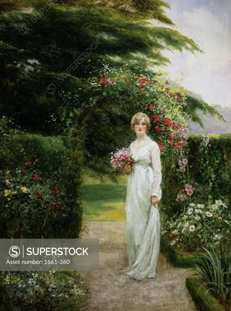 In the Rose Garden Yeend King (1855-1924 British)