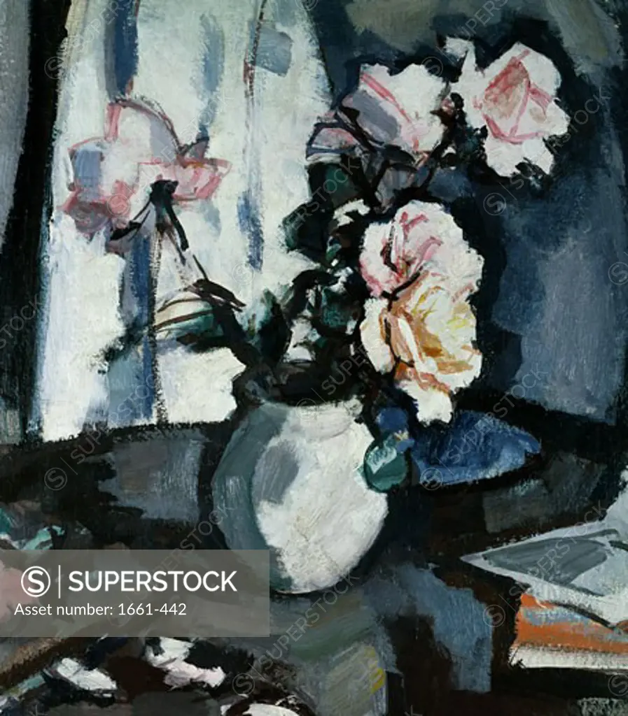 Still Life with Roses in a Vase Samuel John Peploe (1871-1935 British)