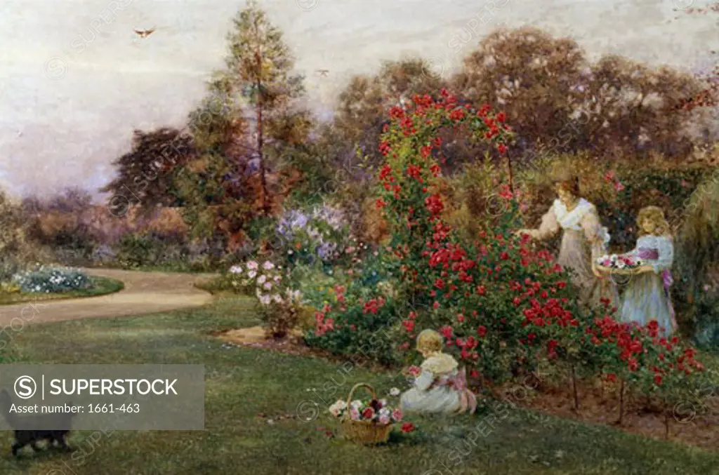 In the Artist's Garden, Yapton, Sussex Thomas James Lloyd (1849-1910 British)