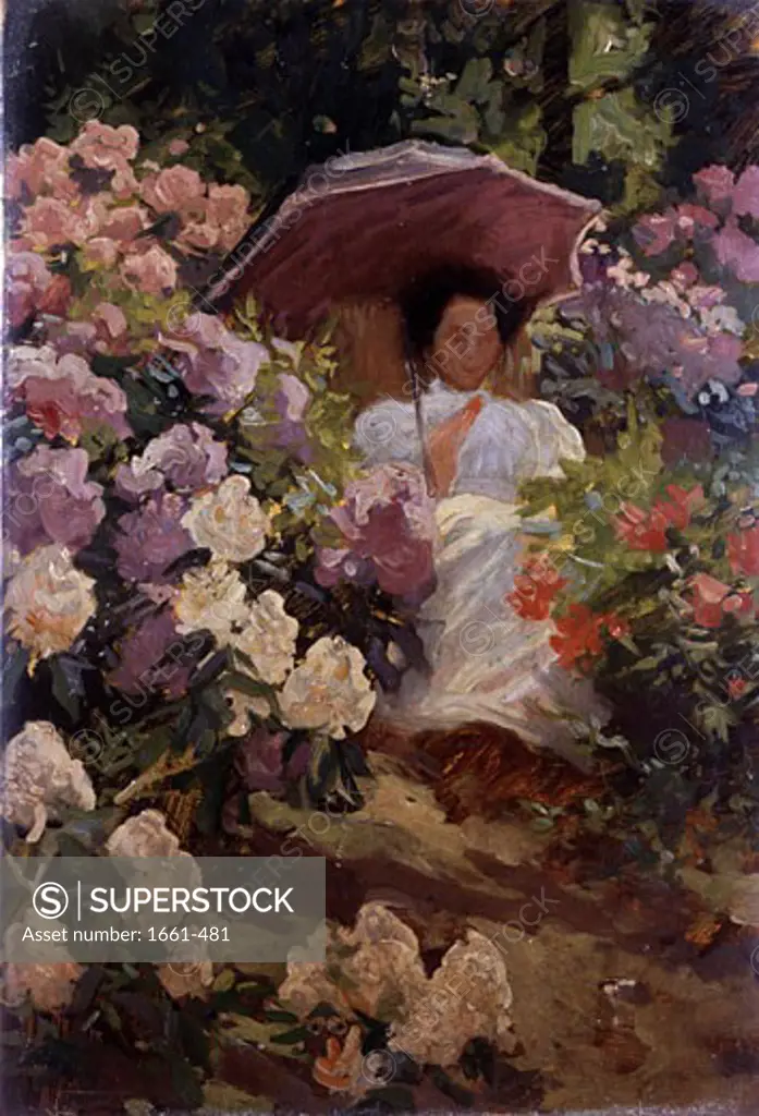 Girl with a Parasol Charles Wellington Furse (1868-1904 English)