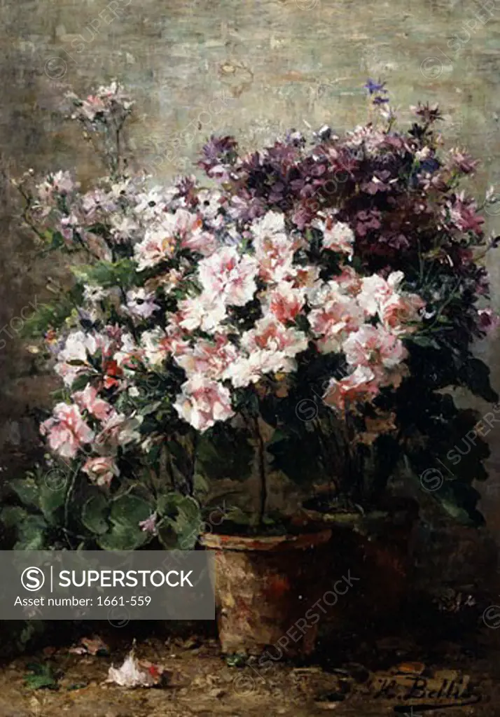 A Floral Composition Hubert Bellis (1831-1902 Belgian)