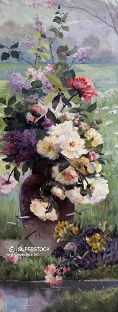 The Flower Seasons - Spring Eugene Henri Cauchois (1850-1911 French)