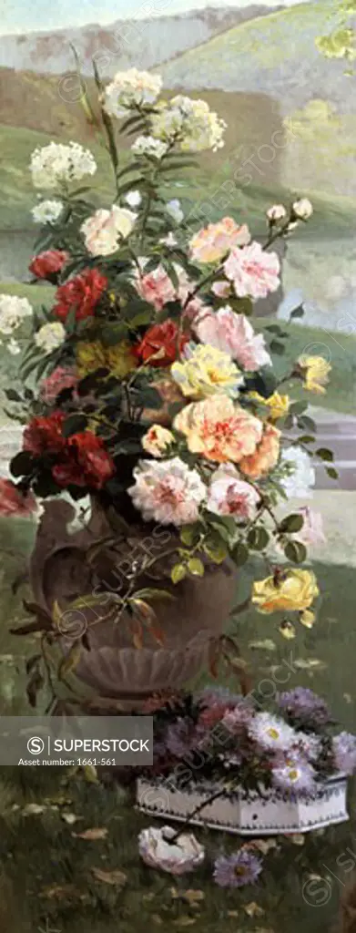 The Flower Seasons - Summer Eugene Henri Cauchois (1850-1911 French)