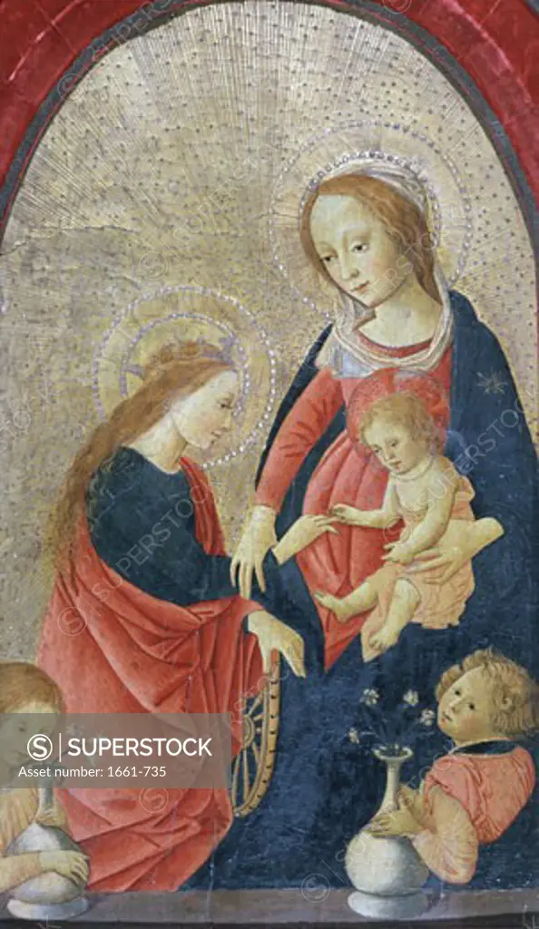 The Mystic Marriage of St. Catherine, Pier Francesco Fiorentino, (1444-1497/Italian)