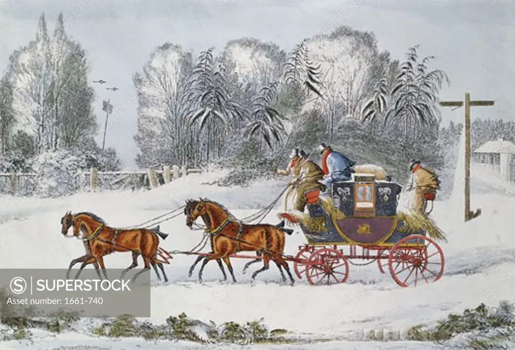 The Mail Coach In A Storm of Snow. Printer After., James Pollard, (1792-1867/British)