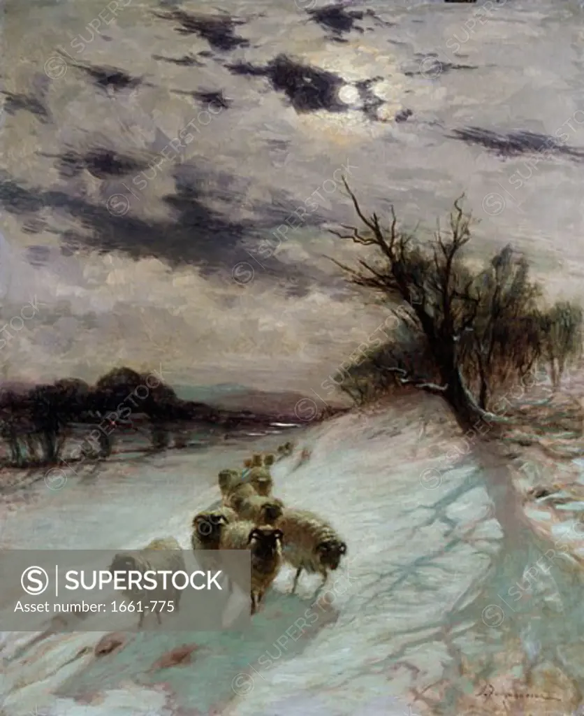 Over Snowfields, Joseph Farquharson, (1846-1935/British)