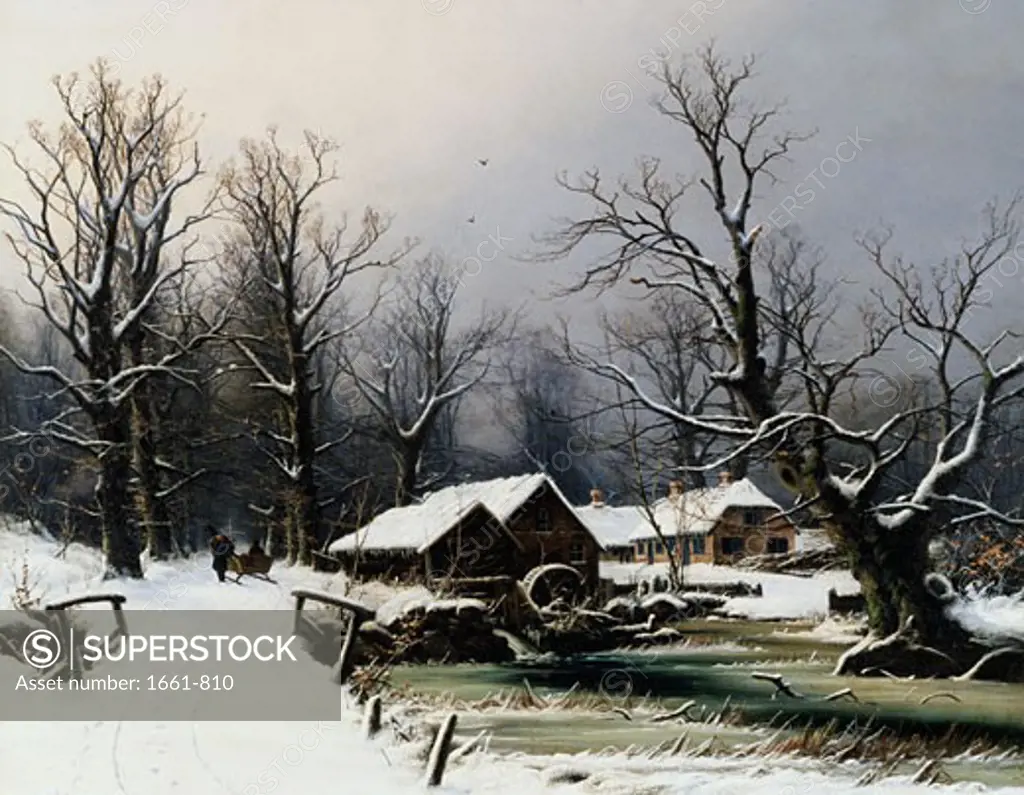 A Winter Landscape, Neils Christiansen, (1850-1922)
