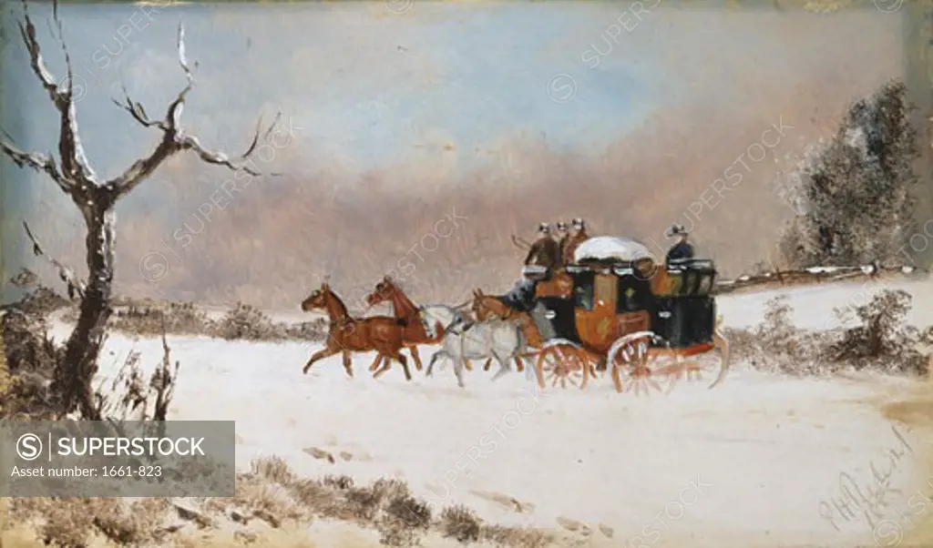The Mail Coach, 1885, Philip H. Rideout, (active 19th-20th Century/British)