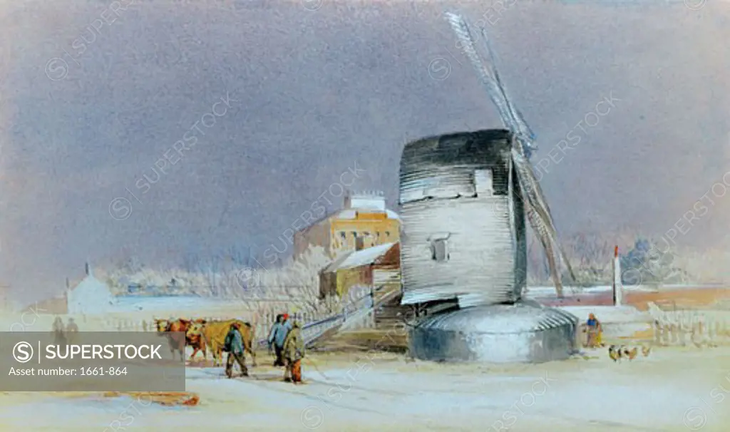 The Mill Near Broadstairs, Kent, England, George Howse, (b.18th Century/British)