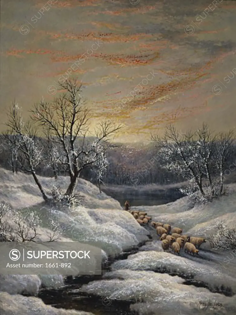 Winter Scene, Henry Livens, (d.1908)