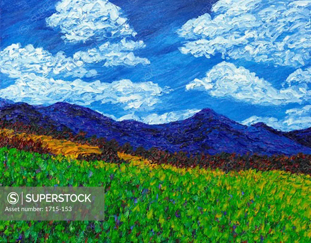 Blue Mountains 2007 Todd Muskopf (b.20th C. American) Oil on panel