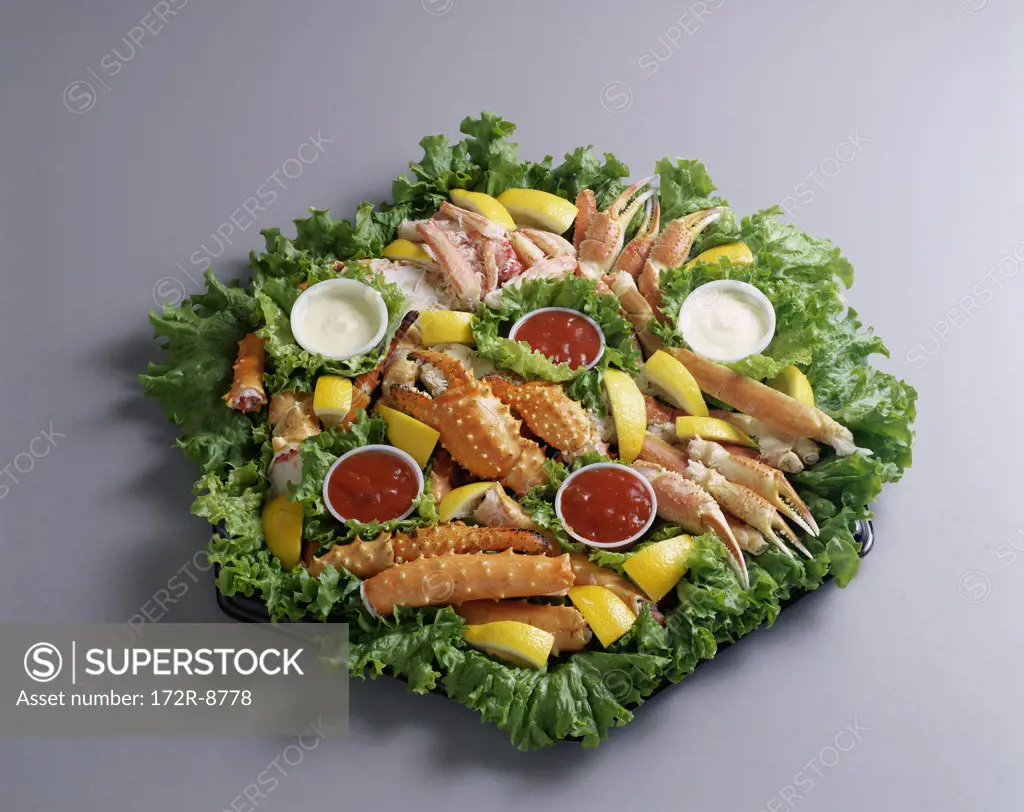 Assorted seafood on a platter