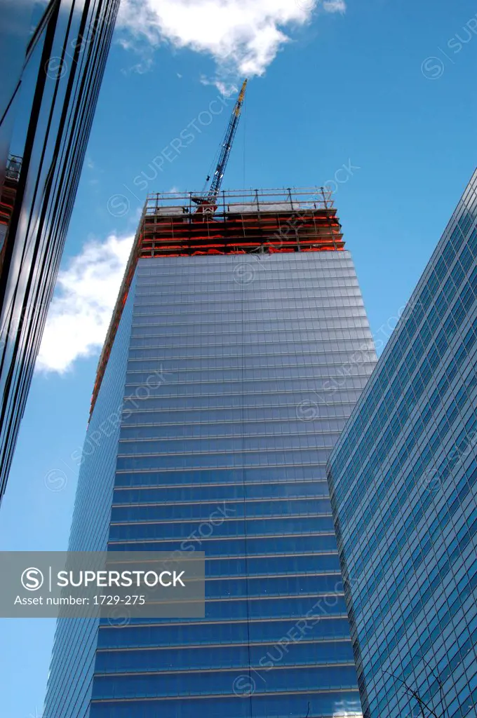 Construction of an office building near the site of the 9/11 attacks, Lower Manhattan, Manhattan, New York City, New York State, USA