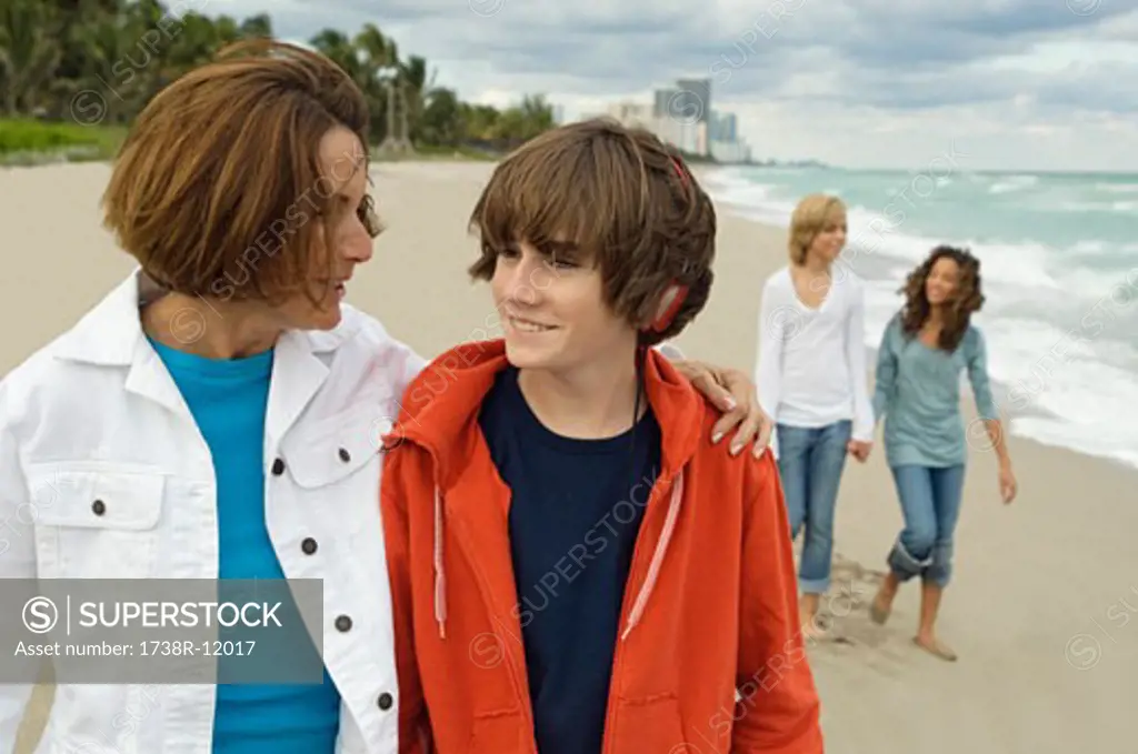 Family on the beach