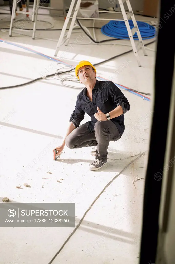 Engineer working at site