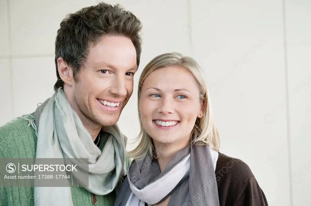 Close_up of a couple smiling