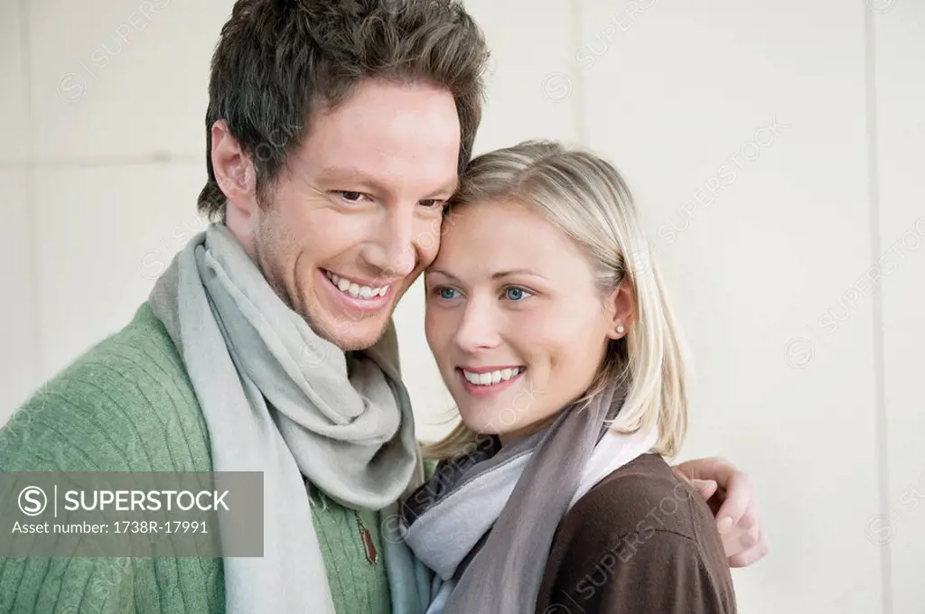 Close_up of a couple smiling