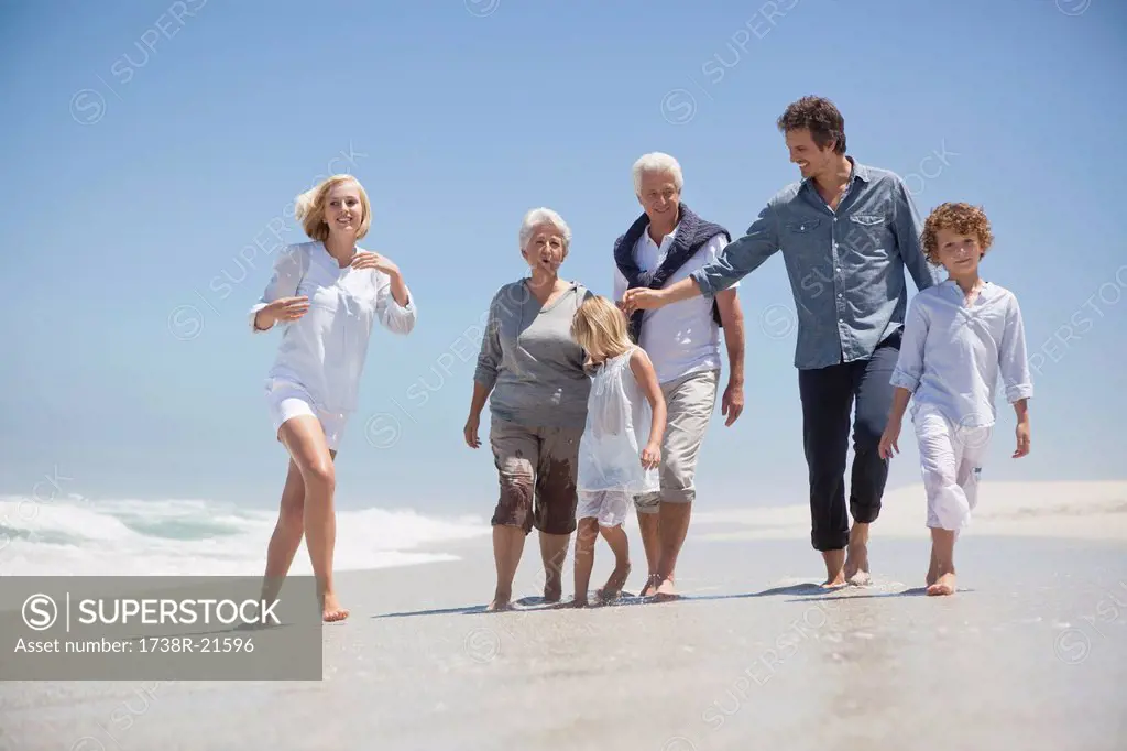 Family enjoying on the beach