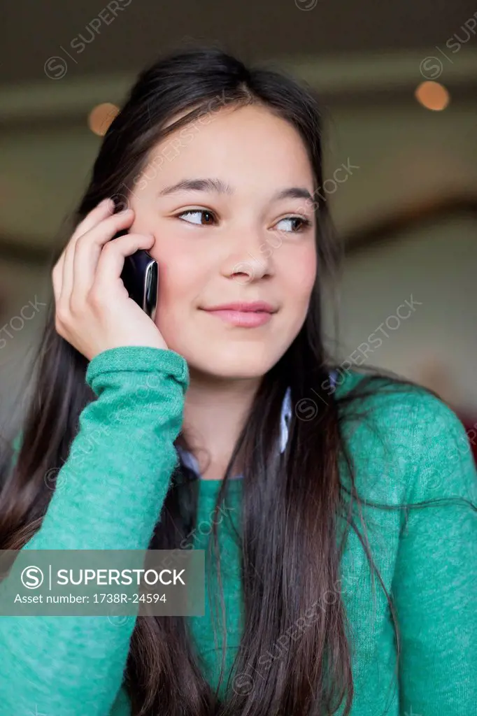 Girl talking on a mobile phone