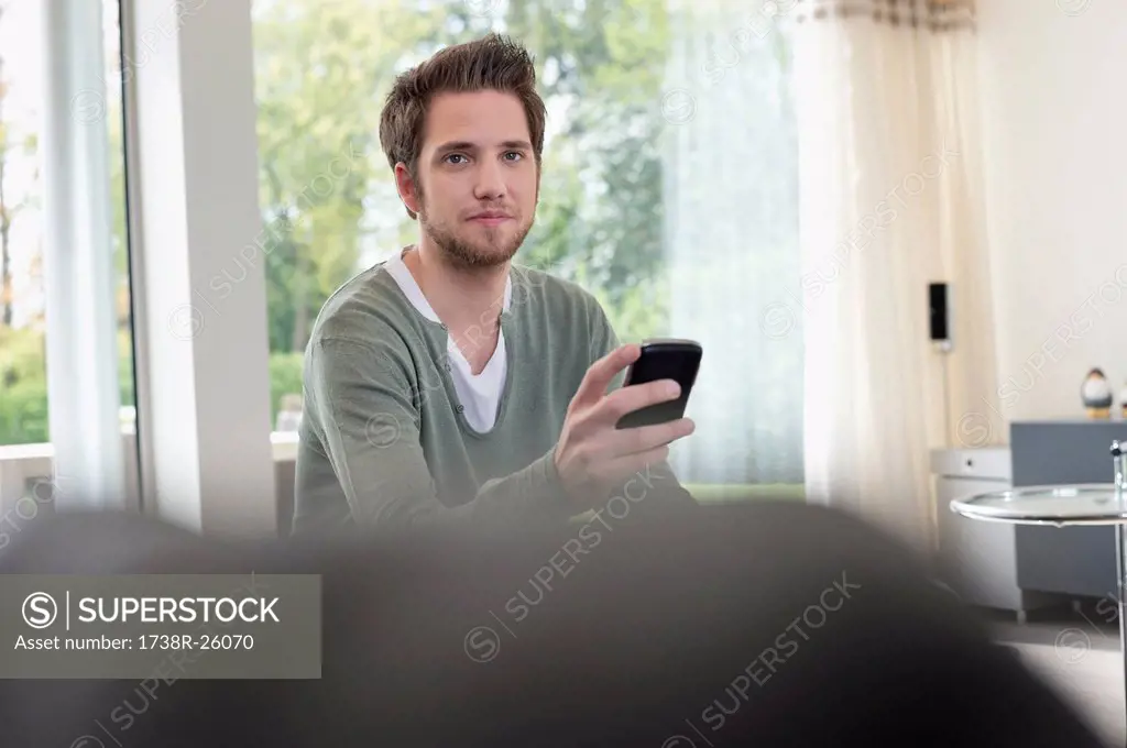 Man using a mobile phone