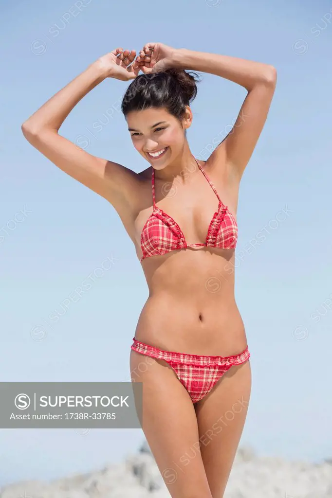 Beautiful woman enjoying on the beach