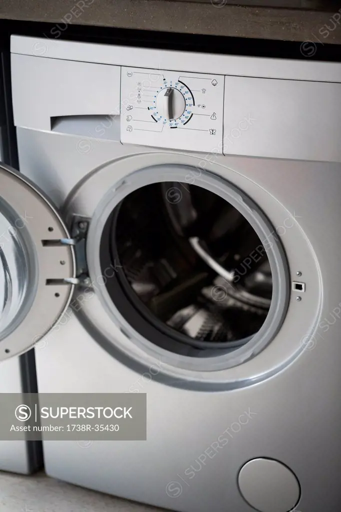 Close-up of a washing machine
