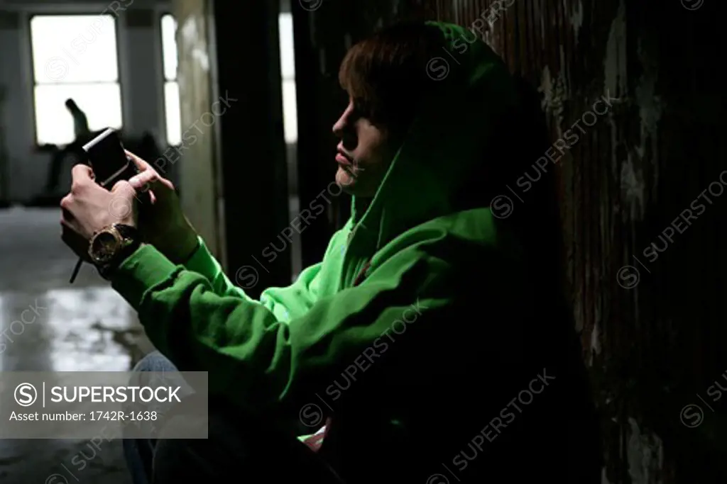 Young man with a cell phone