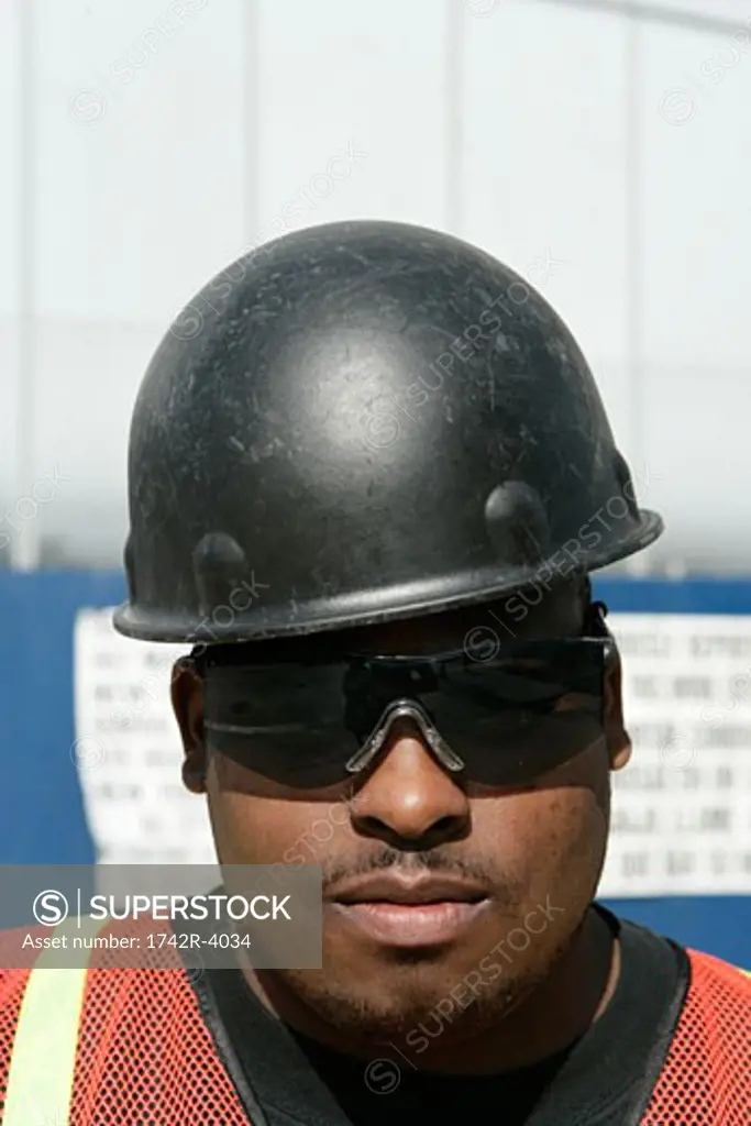 Close-up of a construction worker
