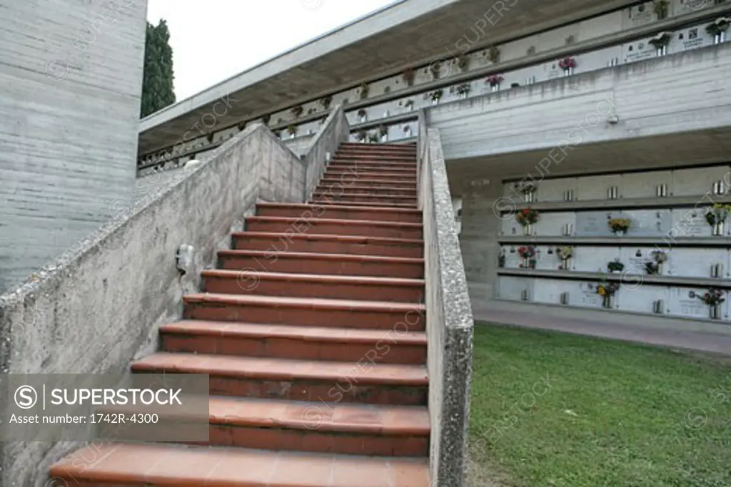 Flight of stairs at cemetery