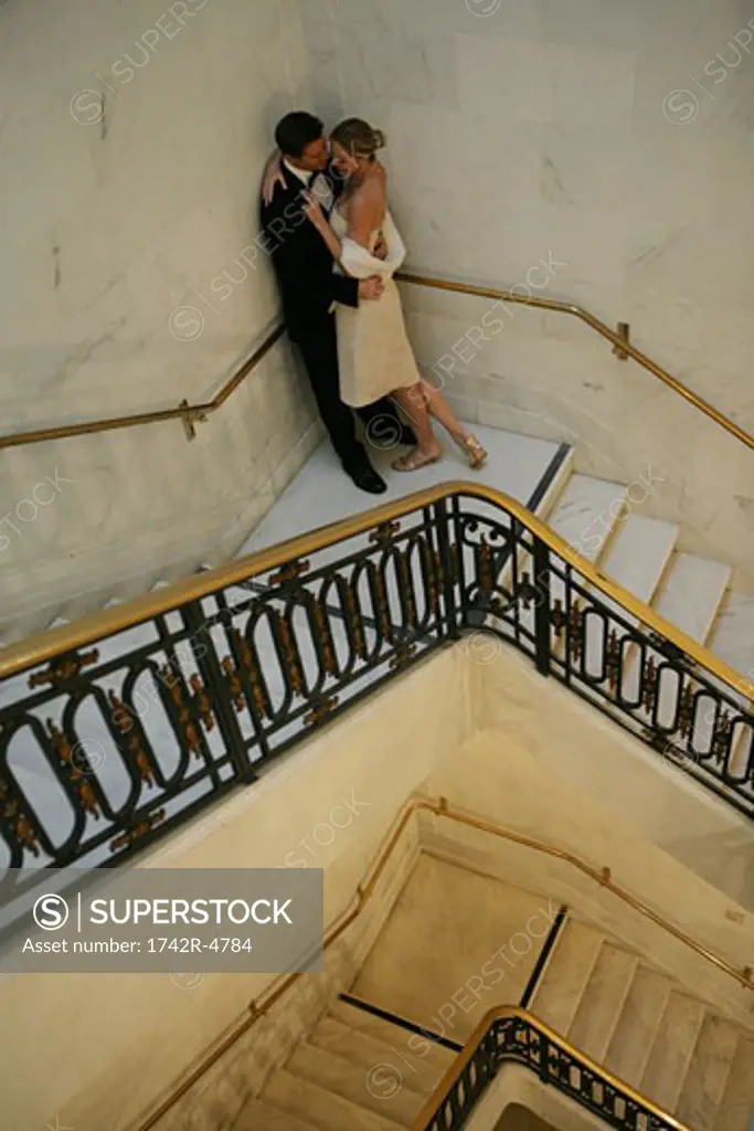 Couple on a staircase