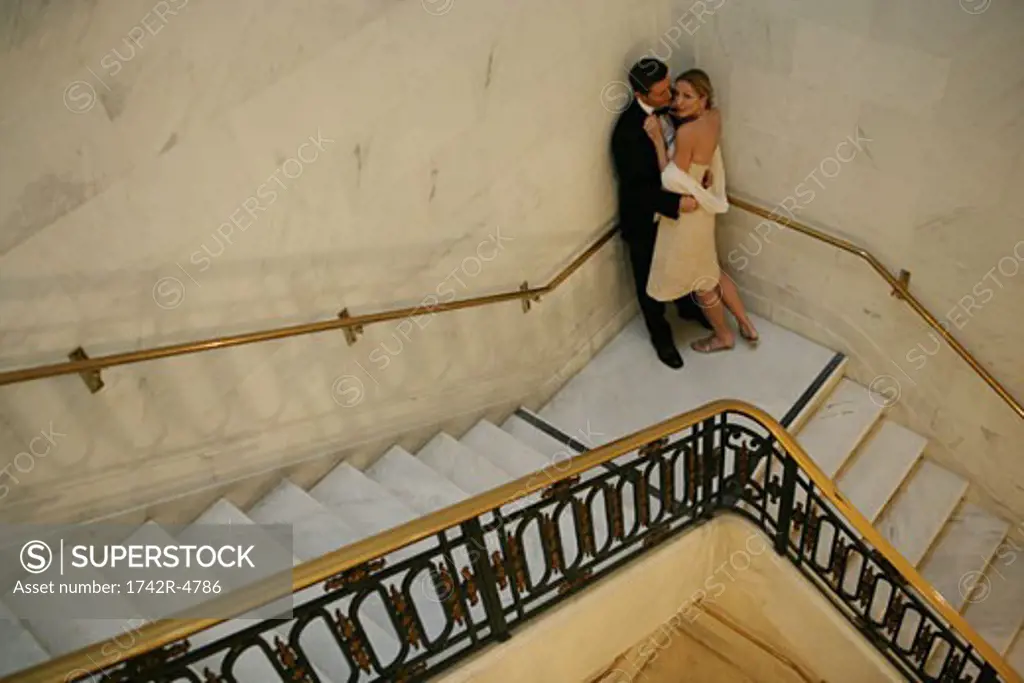 Couple on a staircase