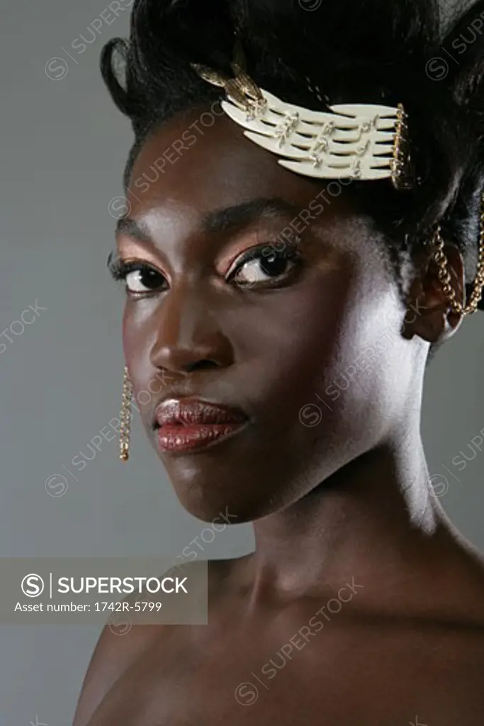 African American female wearing accessories