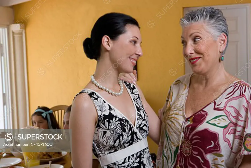 Senior woman looking at her daughter