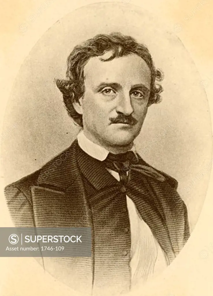 Edgar Allan Poe (1809-1849) Author Halftone