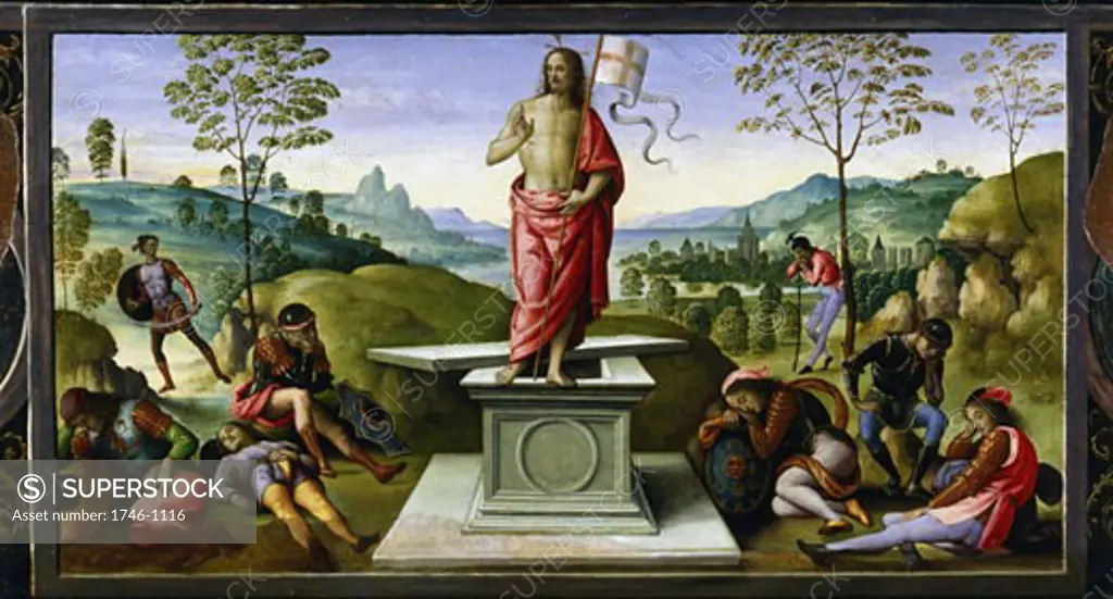 Resurrection of Christ 1495 Pietro Perugino (ca.1450-1523 Italian) Musee des Beaux Arts, Rouen